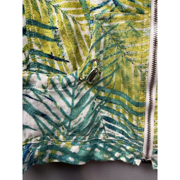 Ruby Rd. Tropical Print Linen Blend Jacket Womens 10 Lightweight Summer Floral - Picture 6 of 6